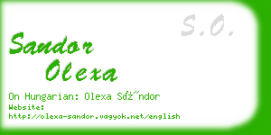 sandor olexa business card